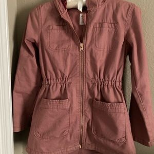 This rose gold Old Navy jacket is perfect for the cold weather and is a size 10!